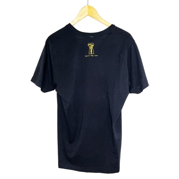 Royal Lion V-Neck T-Shirt - Black and Gold - by Devils May Care - Unisex - Picture 2 of 2